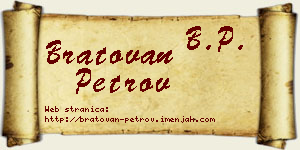 Bratovan Petrov vizit kartica